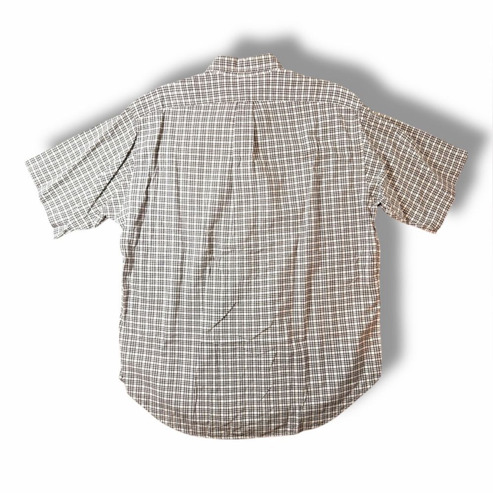 Ralph Lauren Blaire Cotton Shirt Black/White Plaid Short Sleeve Preppy Top Sz L - Picture 2 of 7